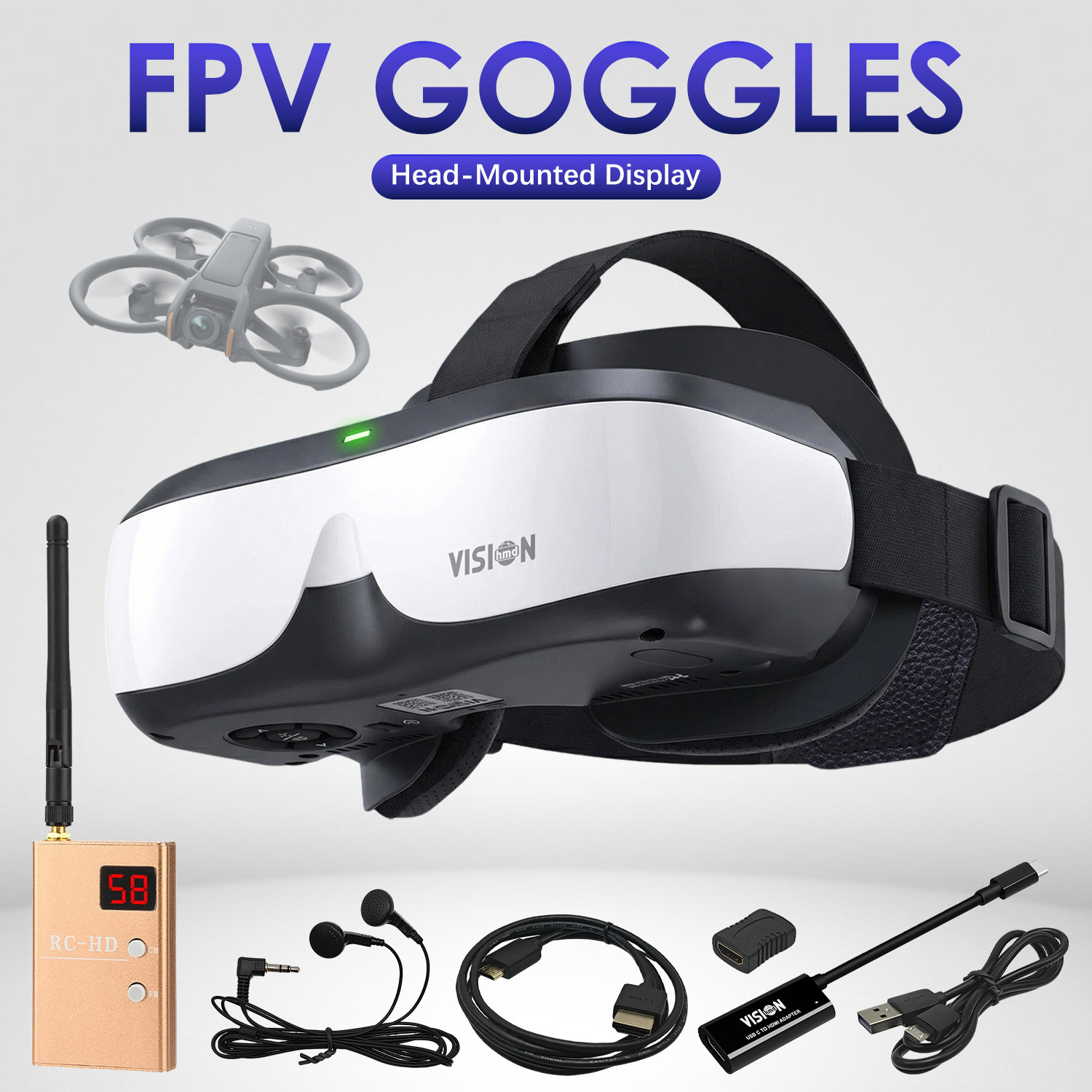 FPV-дисплей на голову: DIY-ком – обзор и цена Skyzone Sky04O Pro Fpv Goggles