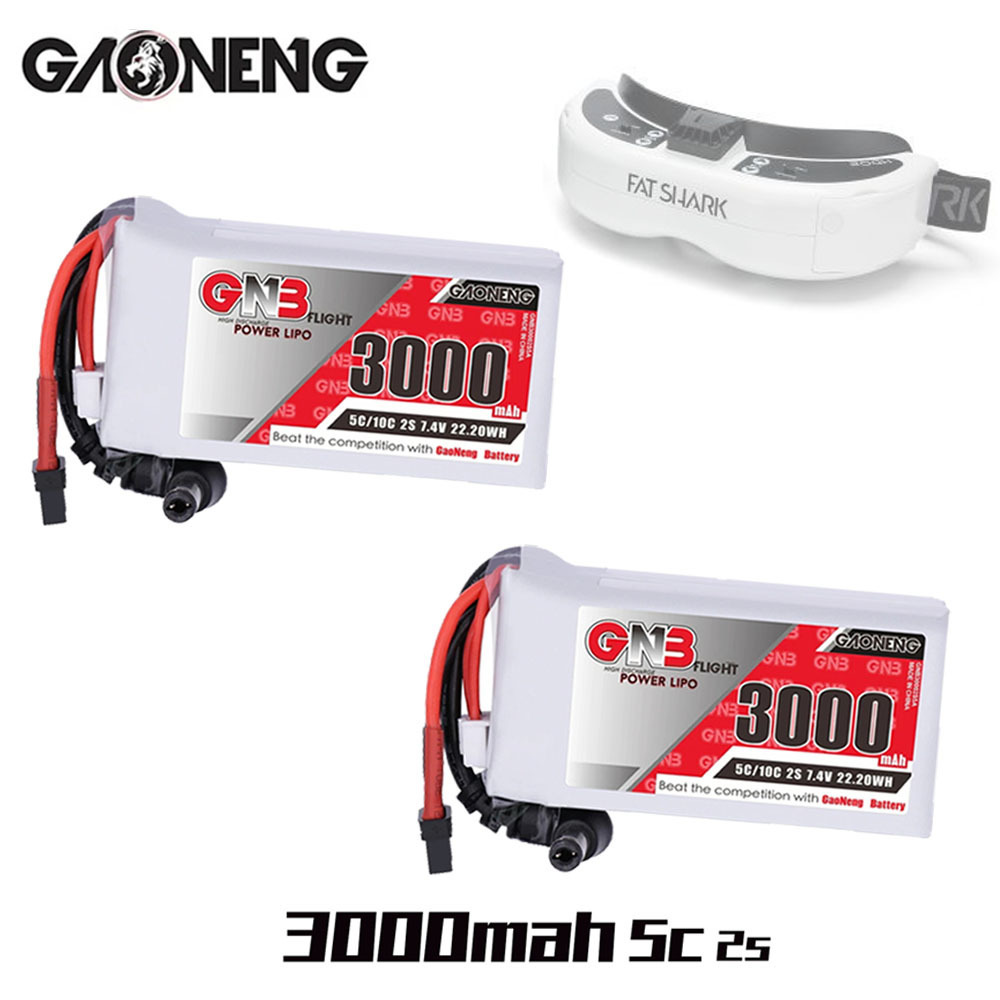 GNB 2S 7,4 в 3000 мАч 5C/10C L – обзор и цена Skyzone Sky04X Pro Oled Fpv Goggles